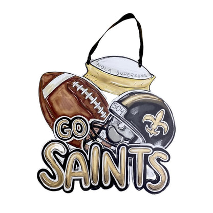 Go Saints Door Hanger