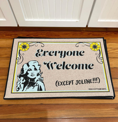 Everyone Welcome Dolly Door Mat