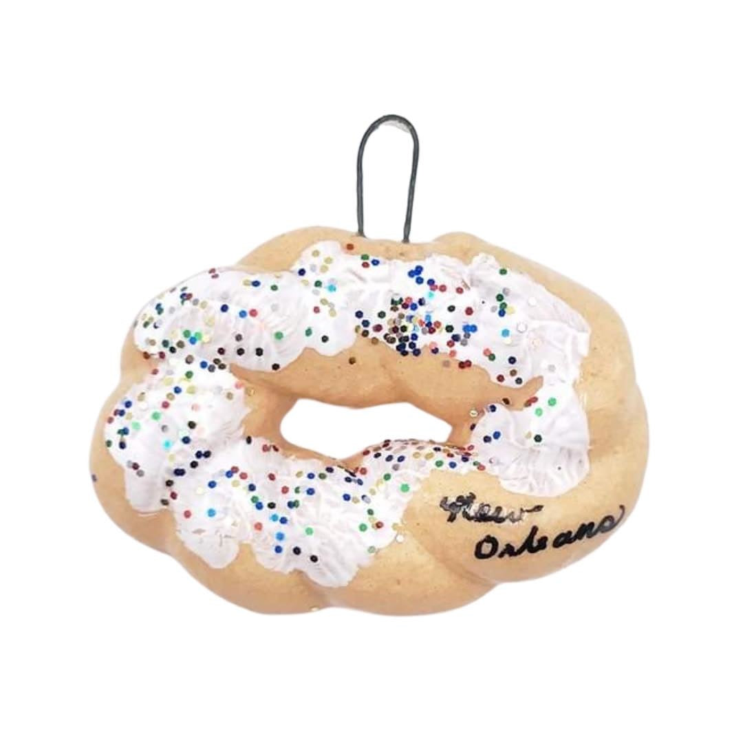 Iced King Cake Salt Dough Ornament