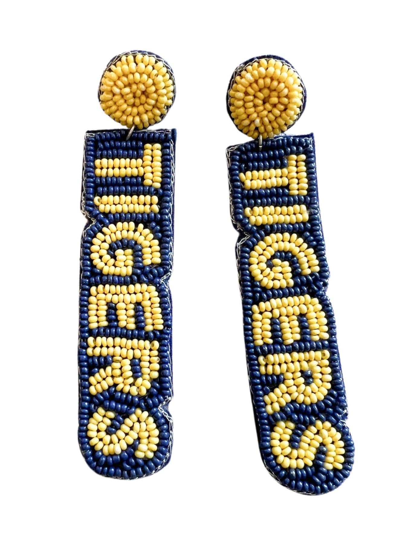 Holy Cross Tigers Beaded Earrings