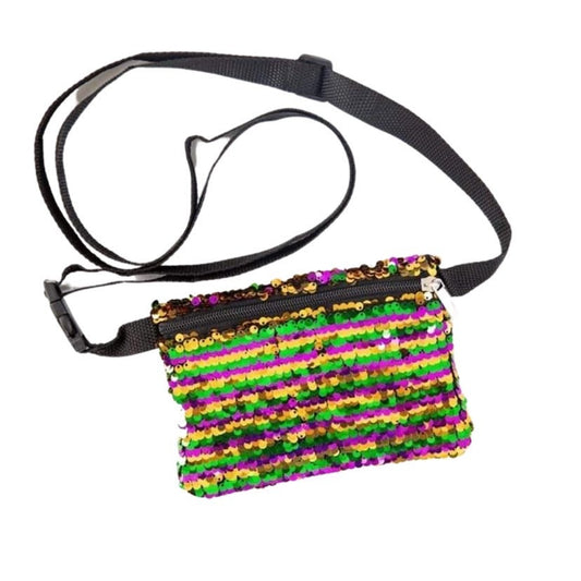 Mardi Gras Magic Sequin Crossbody Bag