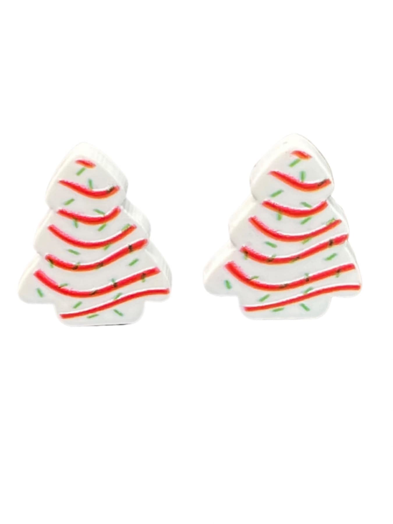 Christmas Tree Cake Stud Earrings