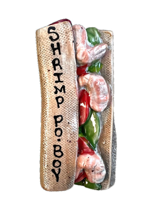 Ceramic Shrimp Poboy Ornament