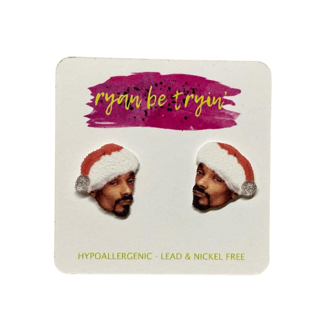 Snoop Santa Stud Earrings