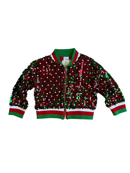 Red & Green Sequin Jacket, Kids