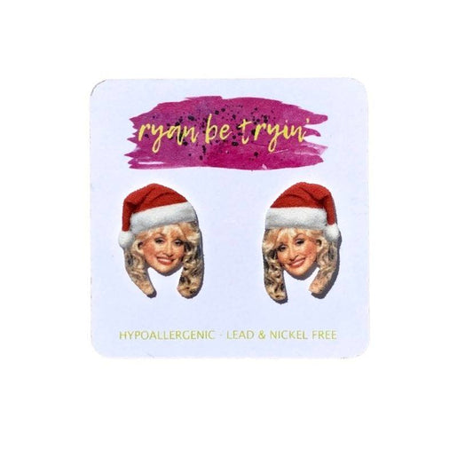 Dolly Santa Stud Earrings