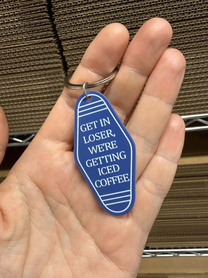 Getting Iced Coffee Keychain