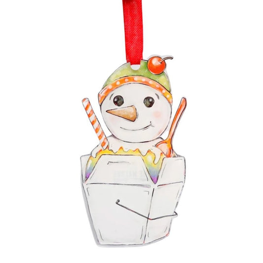 Mr. Snoball Man Ornament, Acrylic