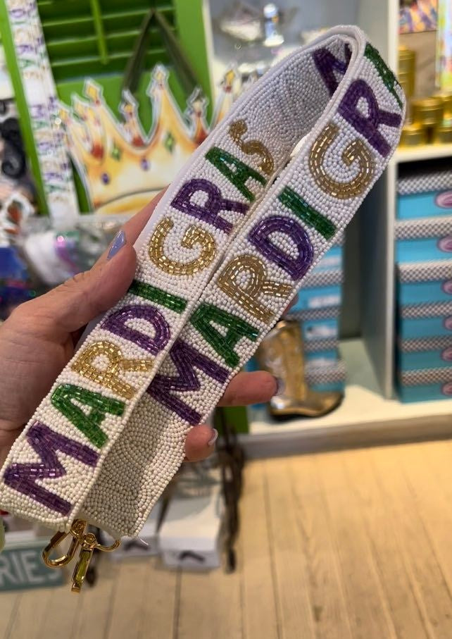 Mardi Gras Beaded Purse Strap