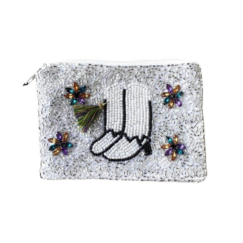 Marching Boot Beaded Pouch