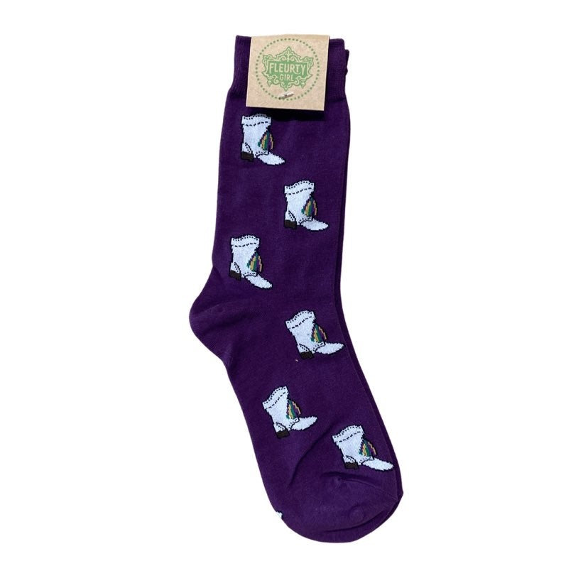 Marching Boot Socks, Purple