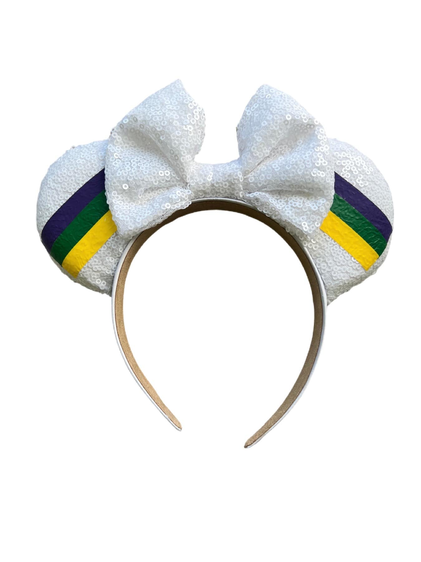 Tri Color Striped Mouse Ears Headband