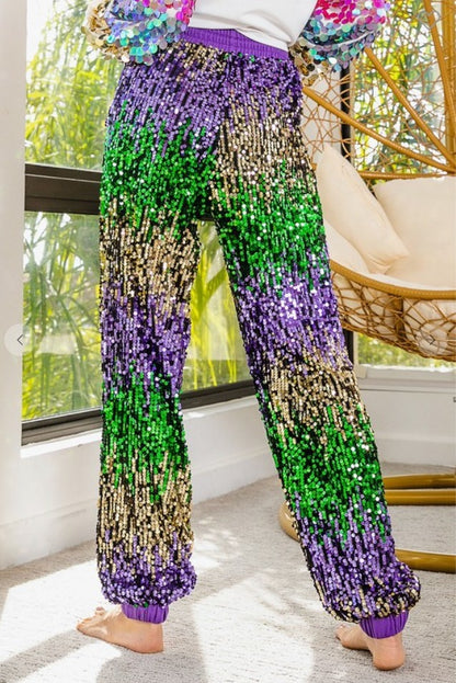 Mardi Gras Sequin Joggers