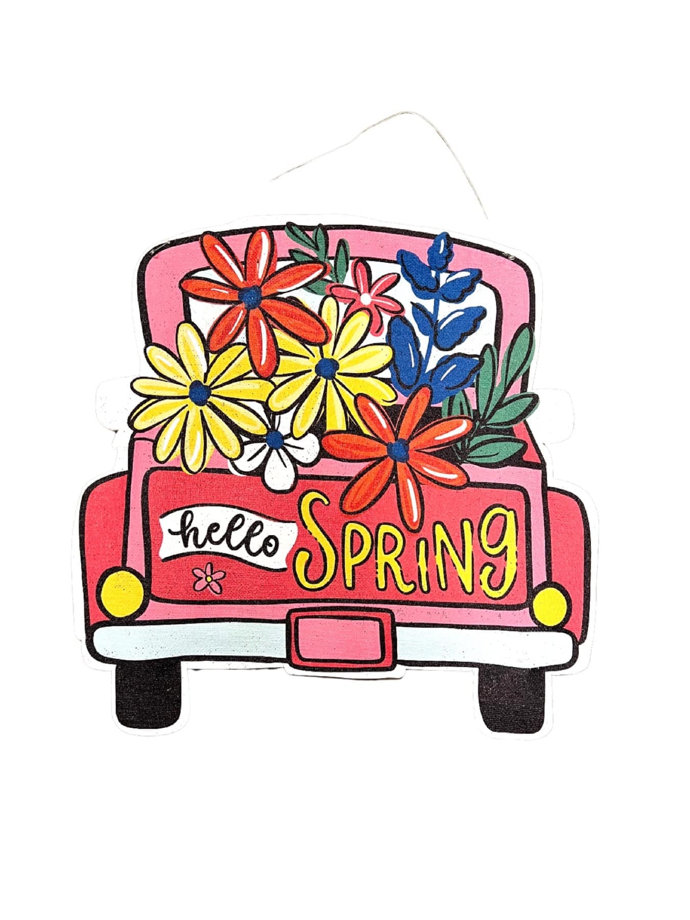 Mardi Gras/Hello Spring Reversible Door Hanger