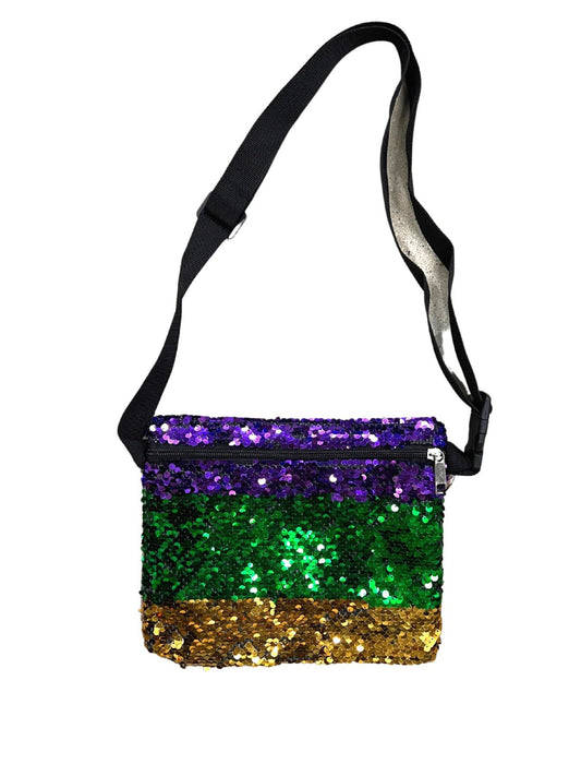 Mardi Gras Sequin Crossbody Bag