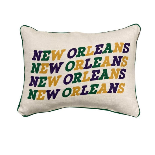 Tri Color New Orleans Pillow