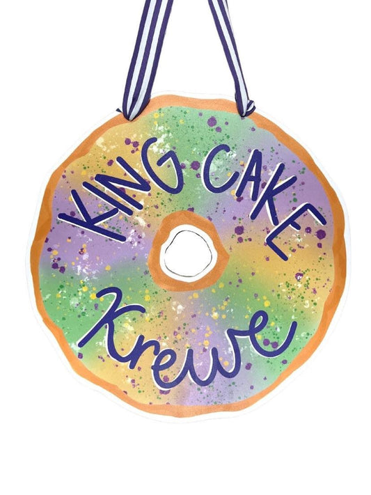 King Cake Krewe Door Hanger