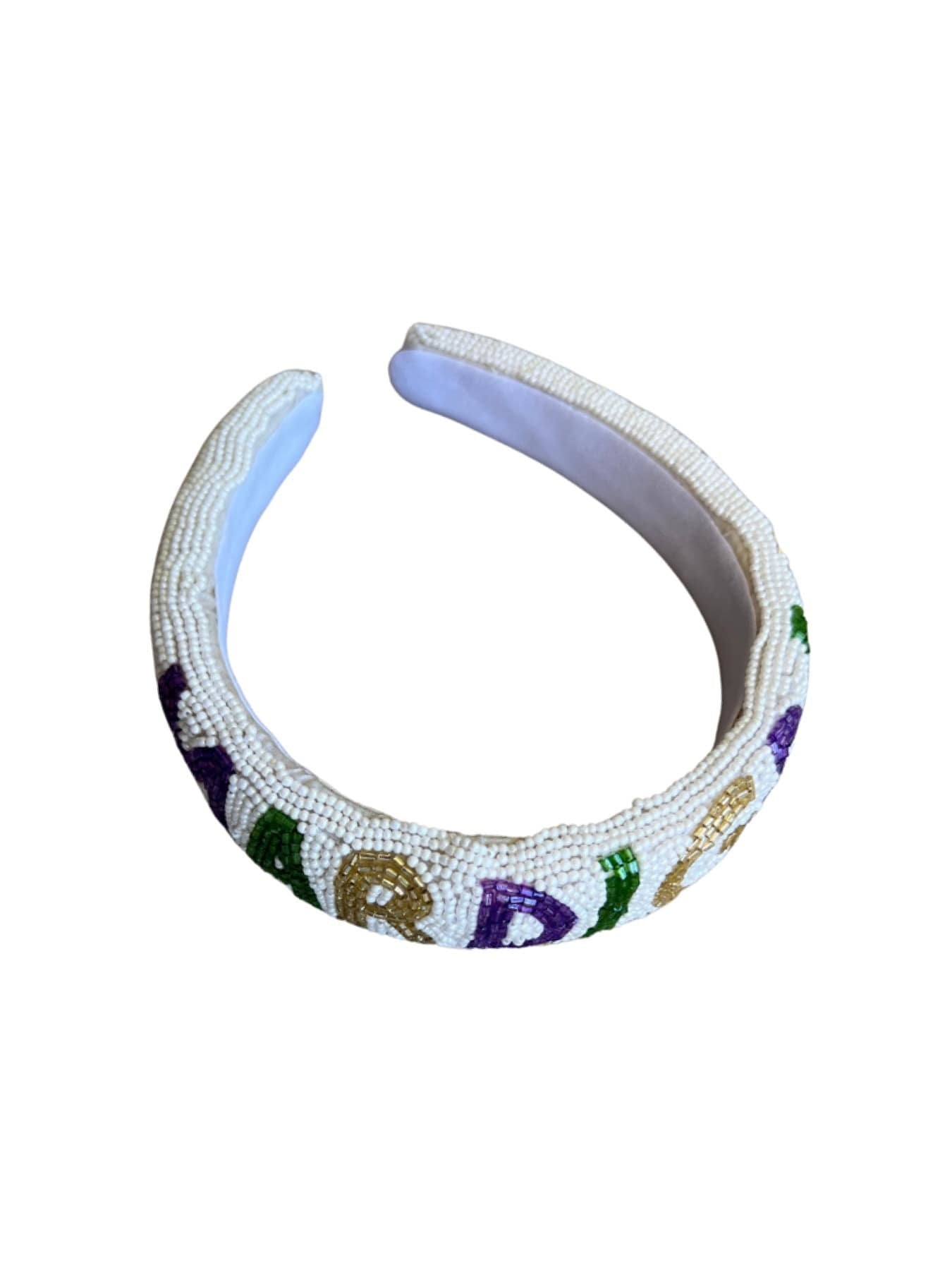 Beaded MARDI GRAS Headband