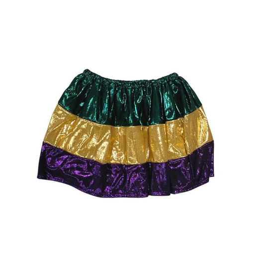 Mardi Gras Tri Color Shimmer Skirt, Kids