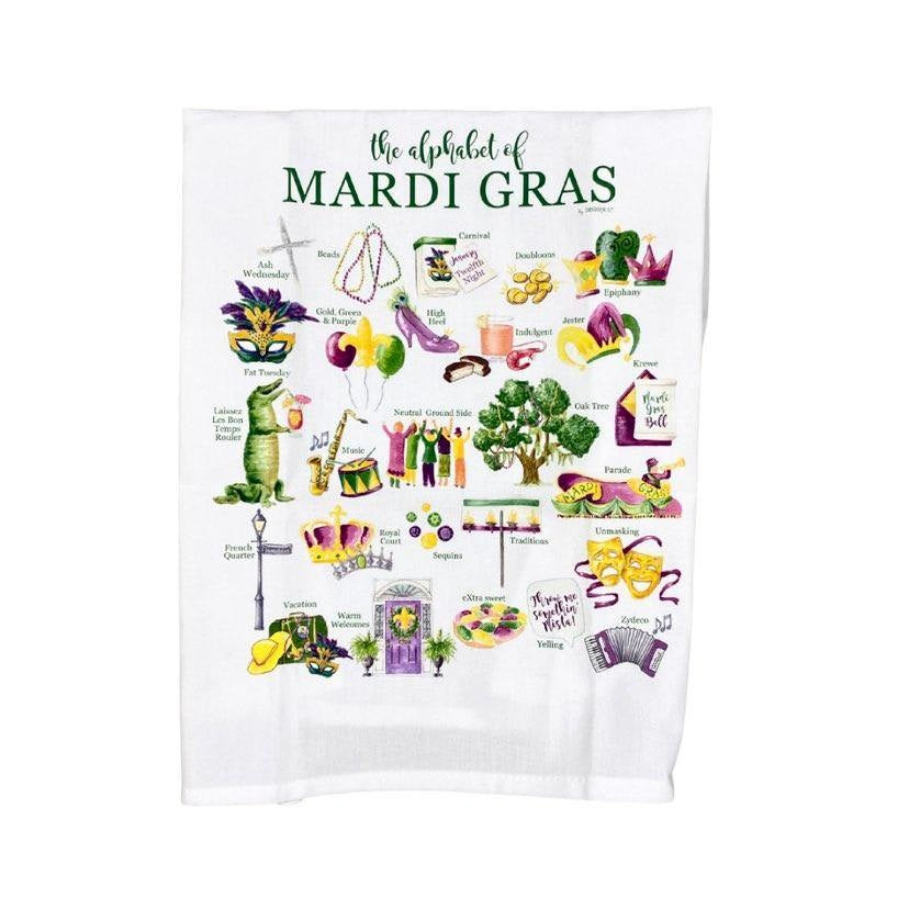 Mardi Gras Alphabet Towel