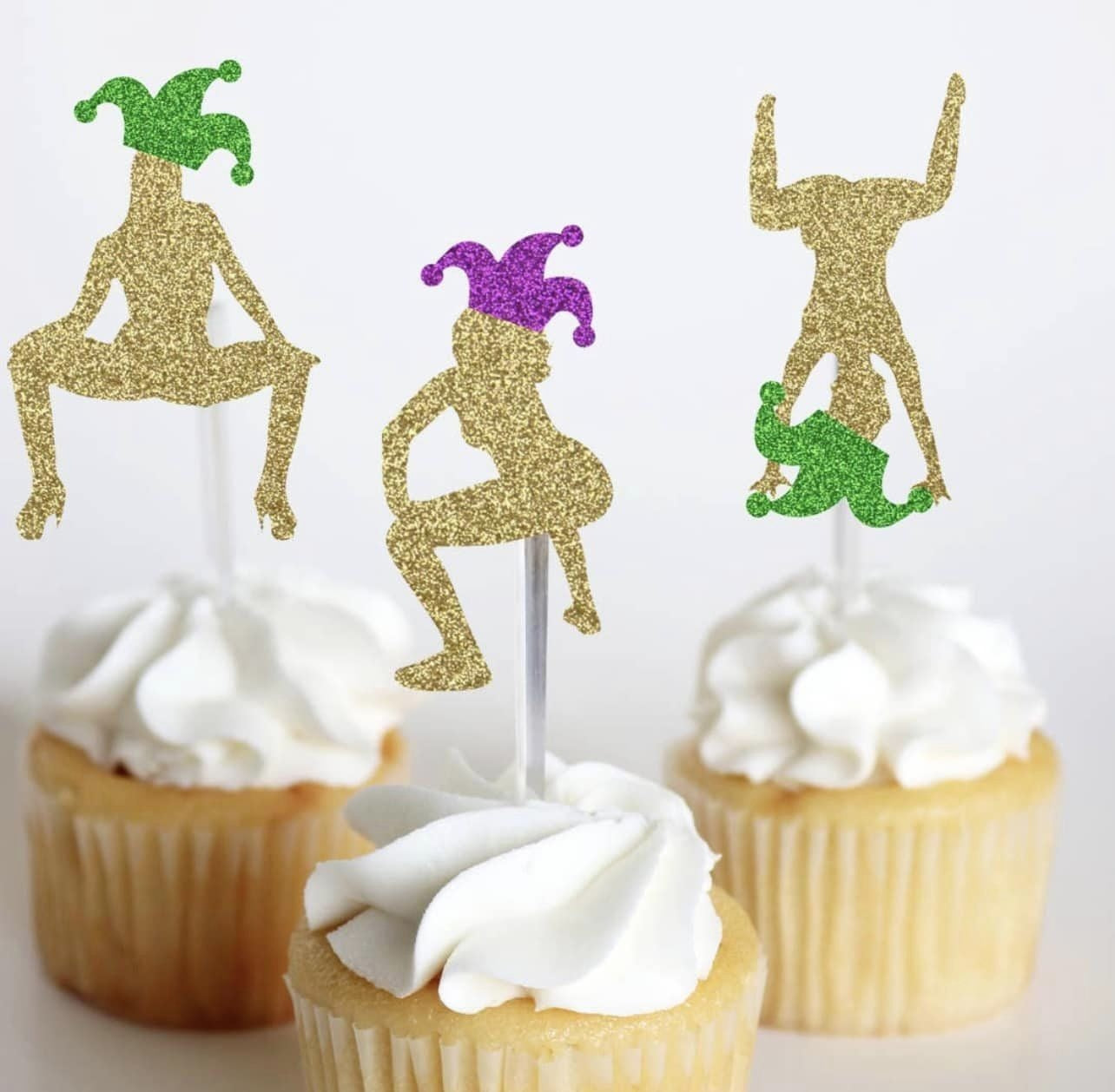 Mardi Gras Twerk Treat Toppers