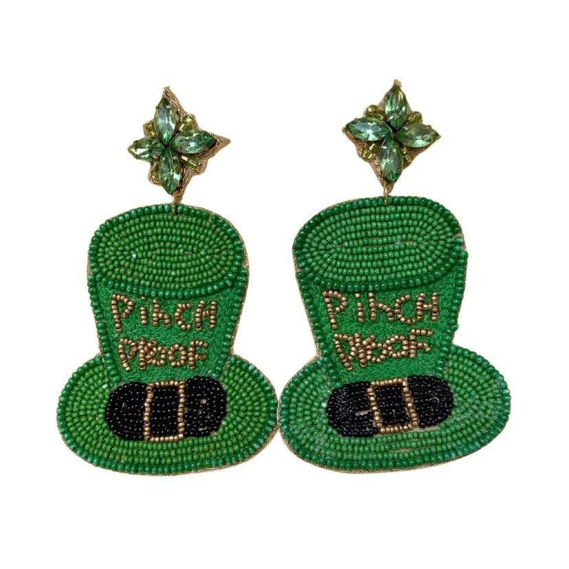 Pinch Proof Beaded Hat Earrings