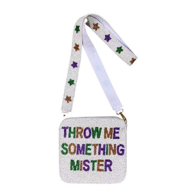 Throw Me Something Mister Beaded Purse