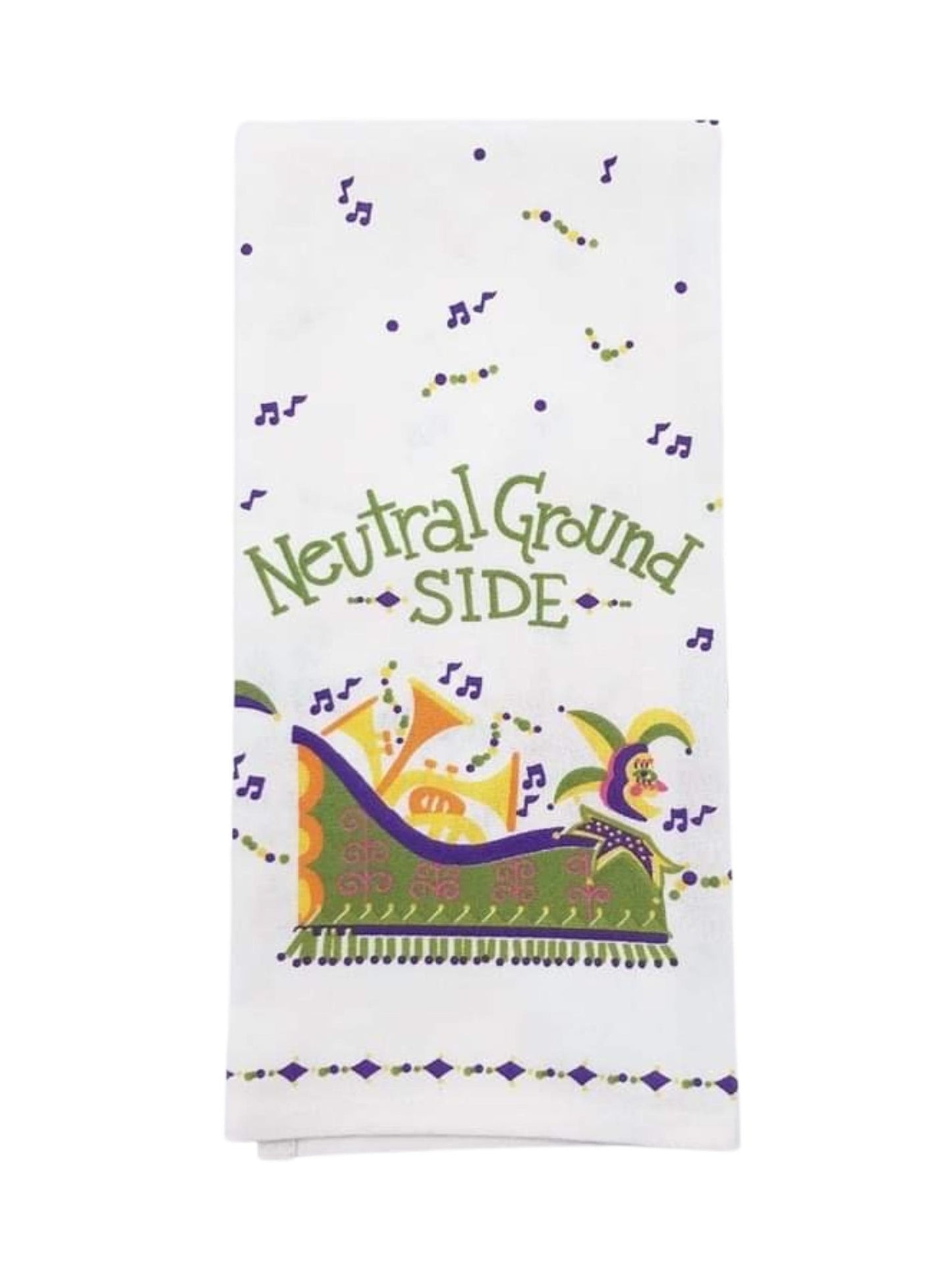 Choose Your Side Mardi Gras Towel