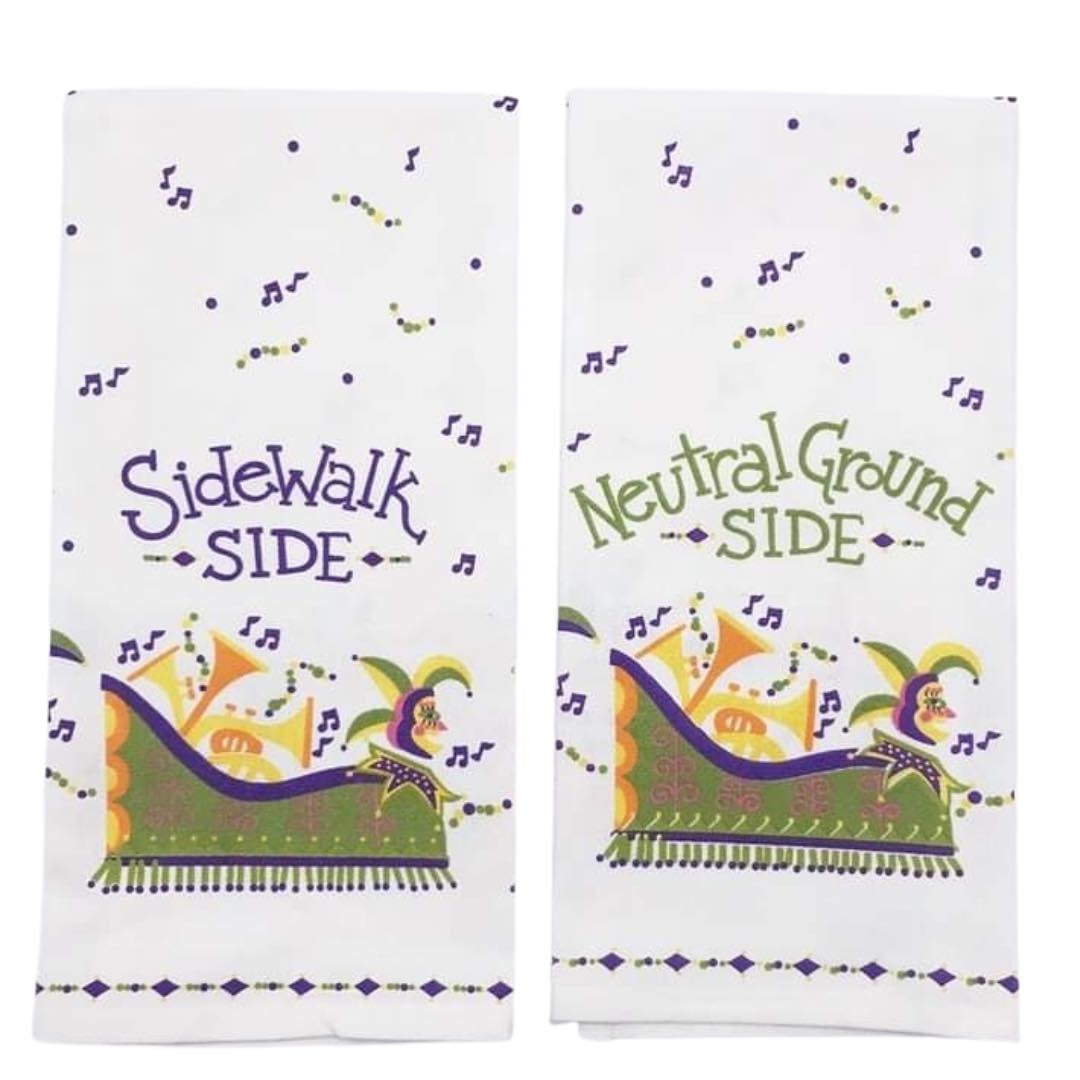 Choose Your Side Mardi Gras Towel