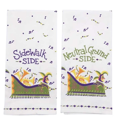 Choose Your Side Mardi Gras Towel