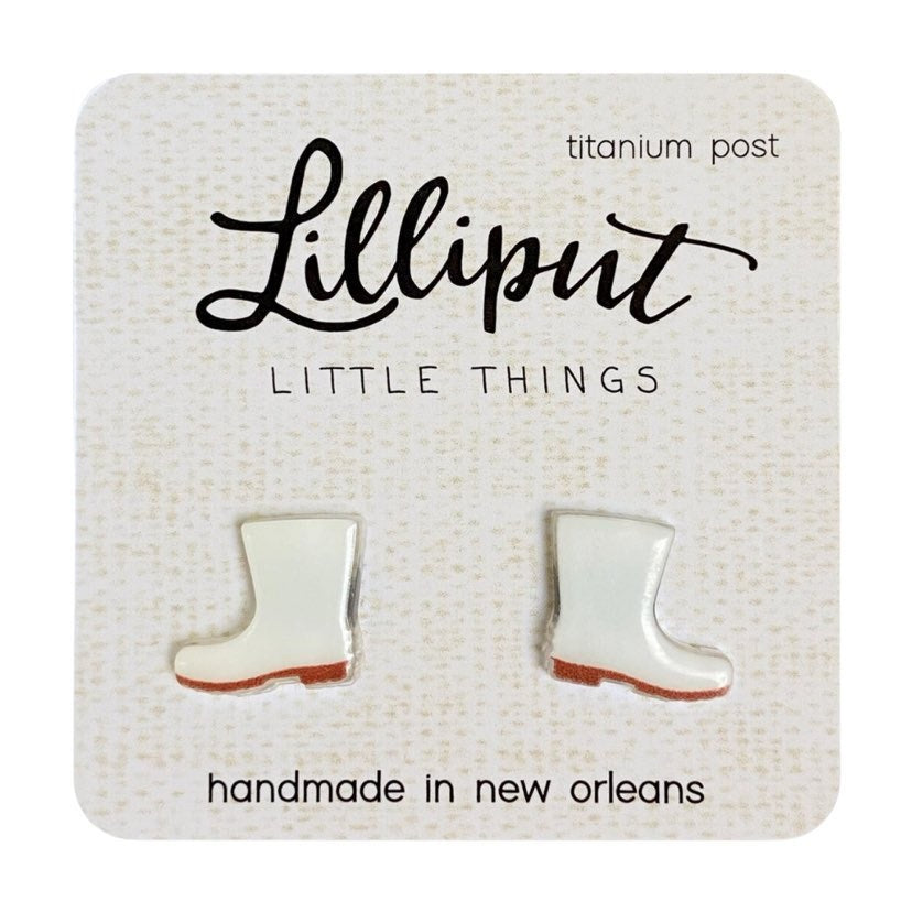 Shrimp Boot Stud Earrings