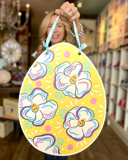 Easter Egg Door Hanger, Yellow