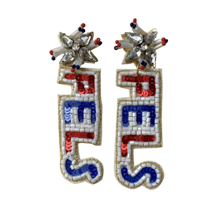 Beaded Pels Earrings