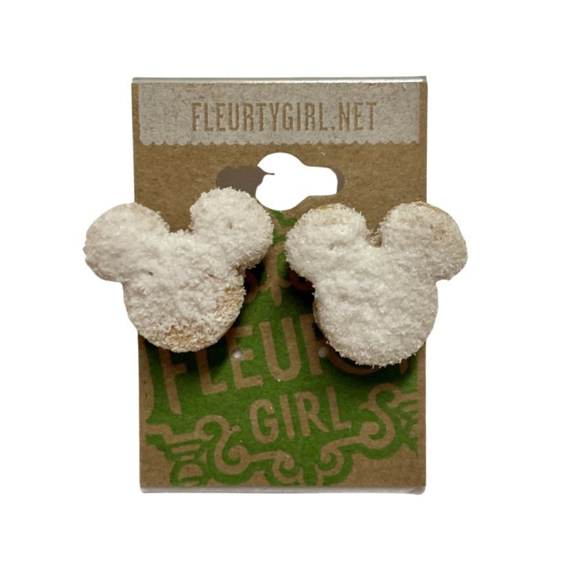 Beignet Mouse Ears Stud Earrings