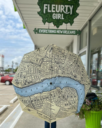 New Orleans Map Umbrella