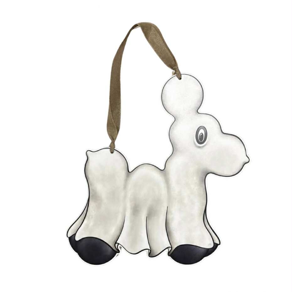 Ghost Bead Dog Door Hanger