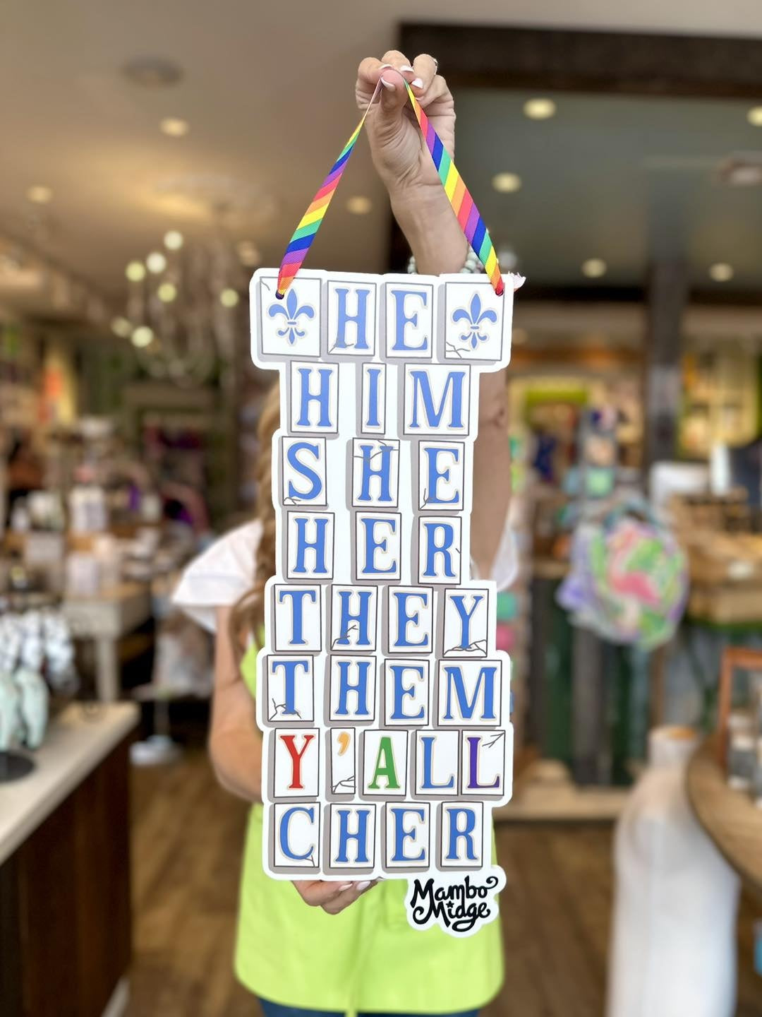 Louisiana Tile Pronoun Door Hanger