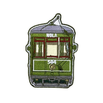 Green Streetcar Iron on Patch