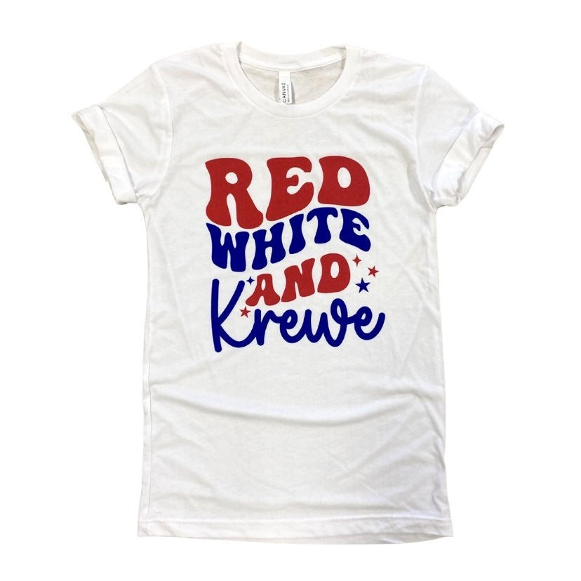 Red White and Krewe Tee