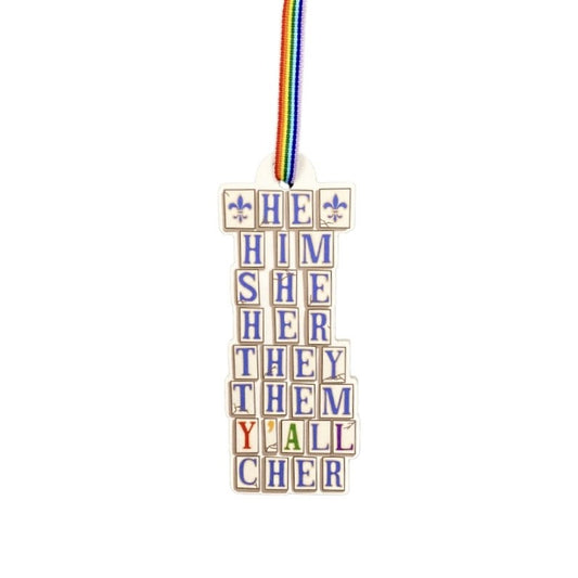 Louisiana Tile Pronoun Ornament