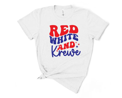 Red White and Krewe Tee