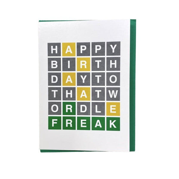 Wordle Freak Card – Fleurty Girl