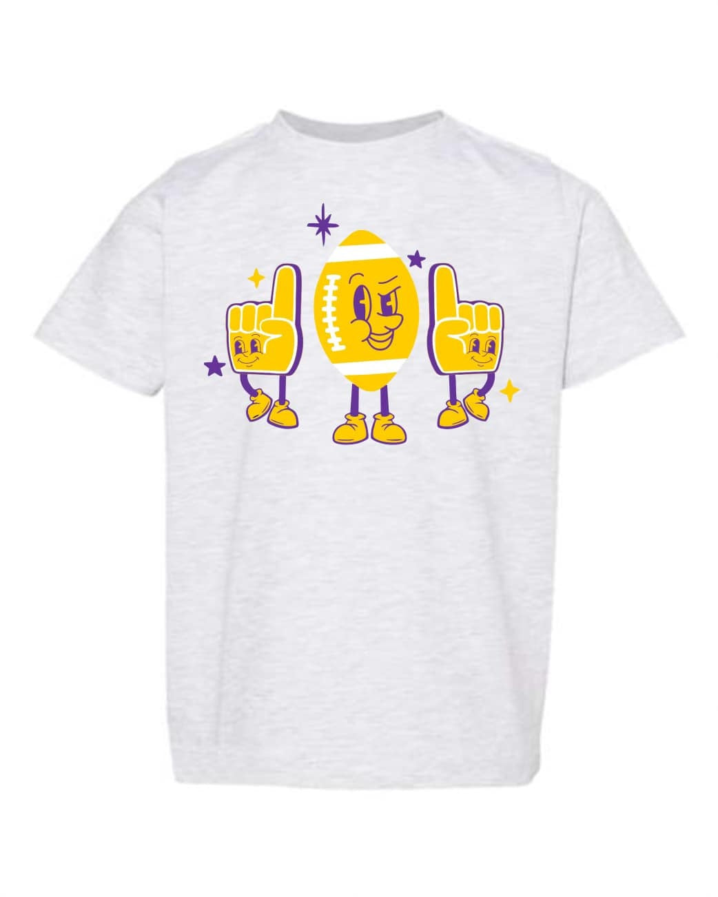 Purple & Gold Foam Finger Football, Kids