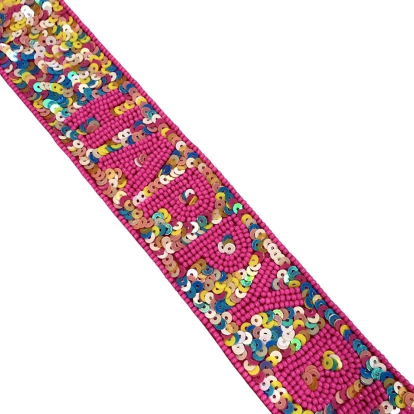 Happy Birthday Beaded Purse Strap