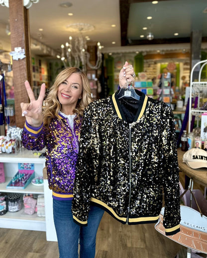 Purple & Gold Sequin Jacket