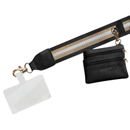 Clip & Go Strap, Black & Gold Stripe