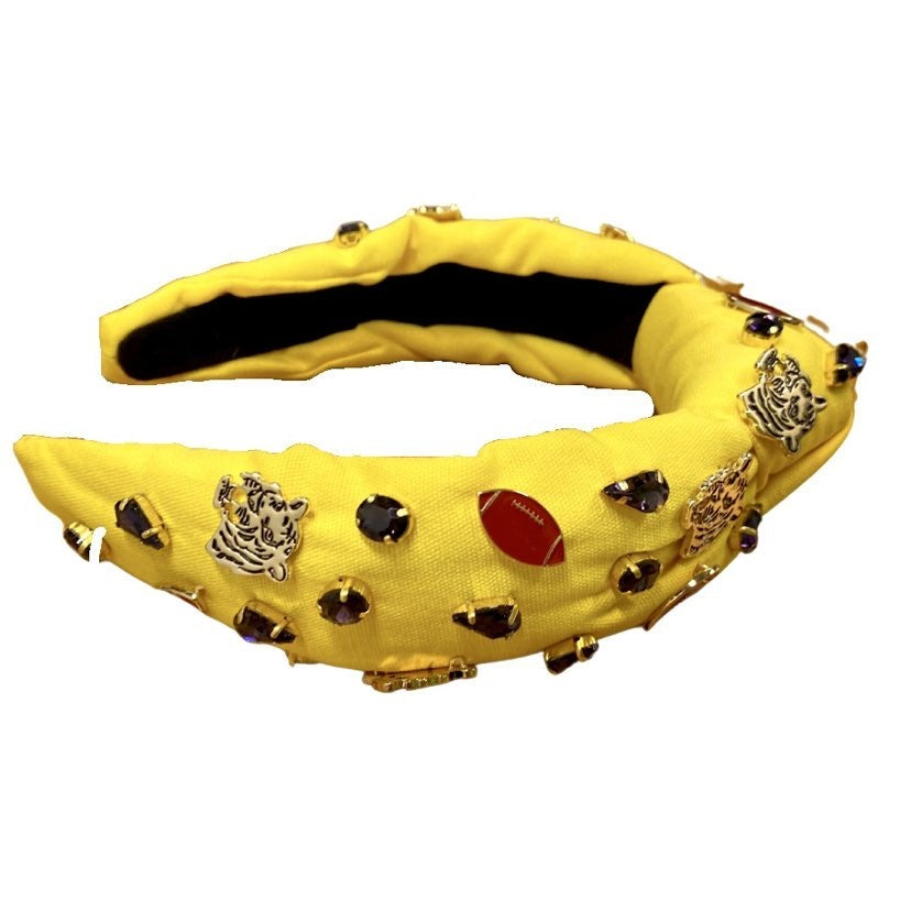 Tiger Gem Headband, Yellow