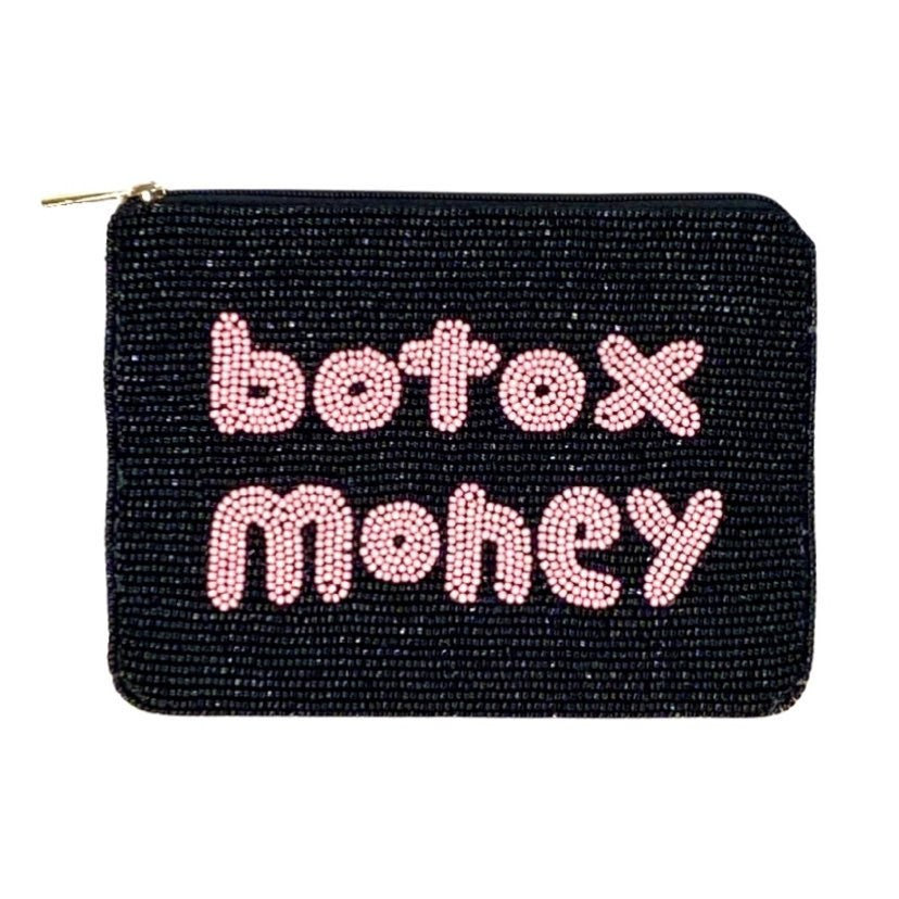 Botox Money Beaded Pouch