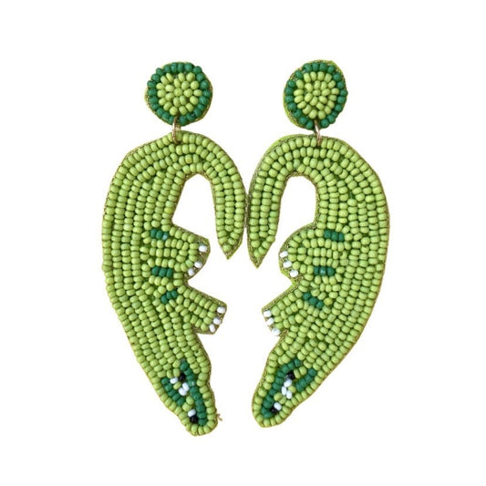 Beaded Alligator Earrings