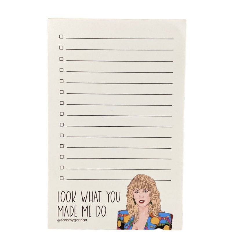 Look What You Made Me Do Notepad